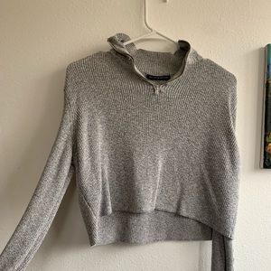 Gray quarter zip